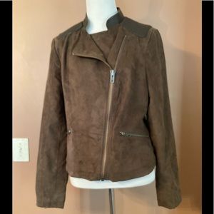 The Limited Moto Jacket Faux Suede & Leather